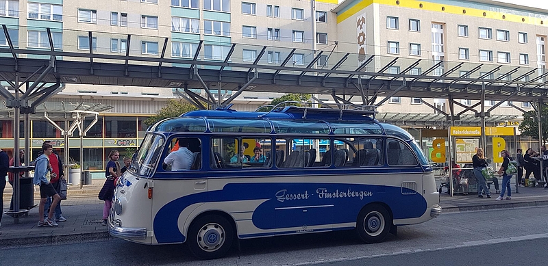 Historischer Shuttle-Bus zum Denkmaltag